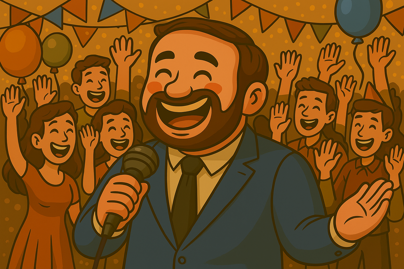 Emcee at an event